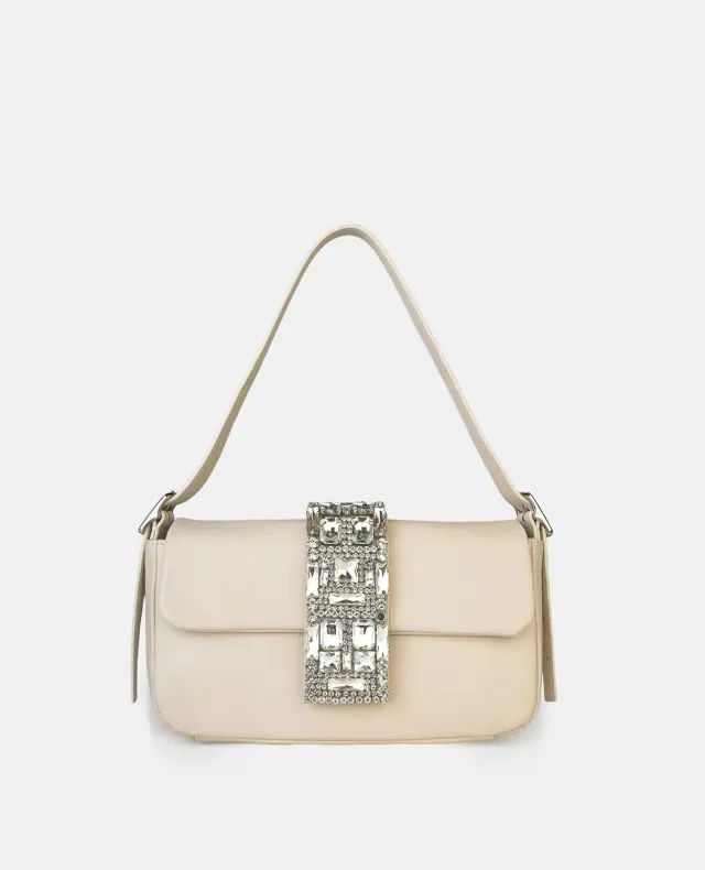 Alma en Pena BG106 sac cuir gris pochette fête