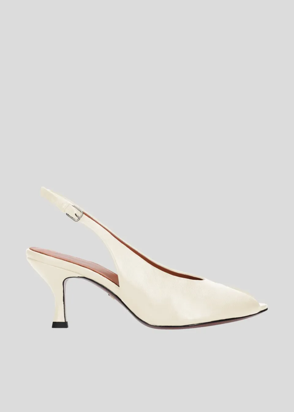 Lola Cruz Gabriette Pump 70 escarpins blanc cassé talon 7 cm