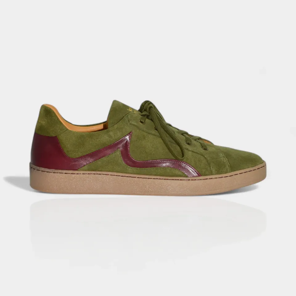 Karine Arabian Nad sneakers nubuck kaki bordeaux 43