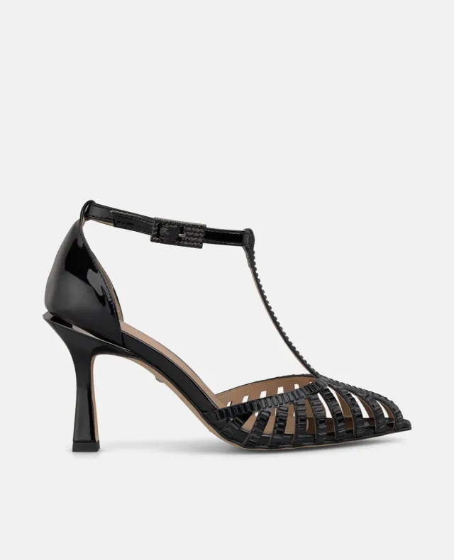 Alma en Pena I260251 escarpins noir miroir 8 cm
