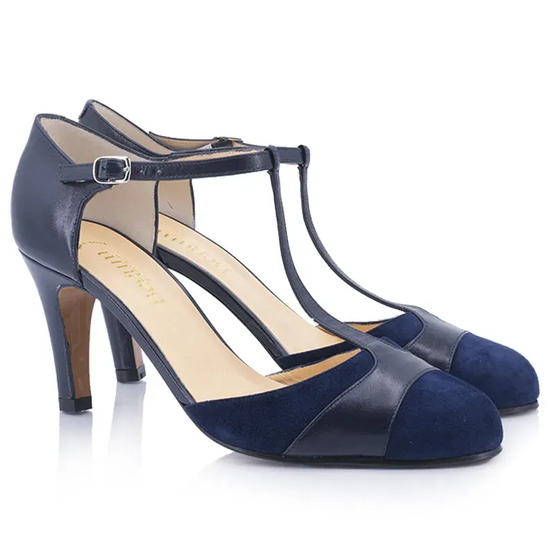 Bégum Paris Rio escarpin marine bride salomé 7 cm