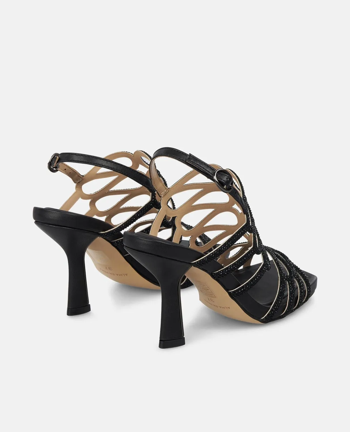 Alma en Pena I250080 sandales noires strass 9 cm