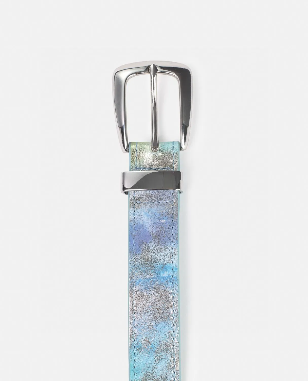 Alma en Pena V26CT017 ceinture bleue cuir 3 cm