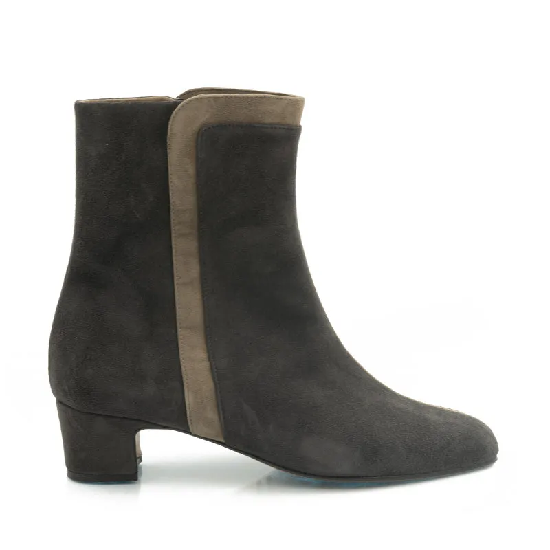 Bégum Paris Chéri taupe bottine velours 3 cm