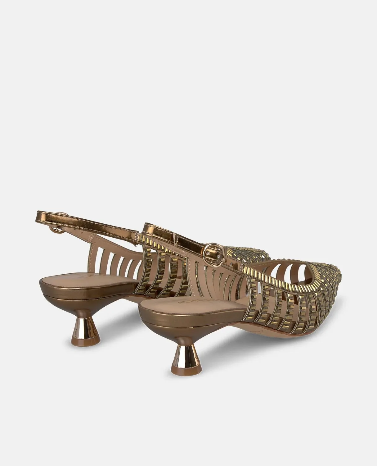 Alma en Pena V265200 escarpins bronze talon kitten