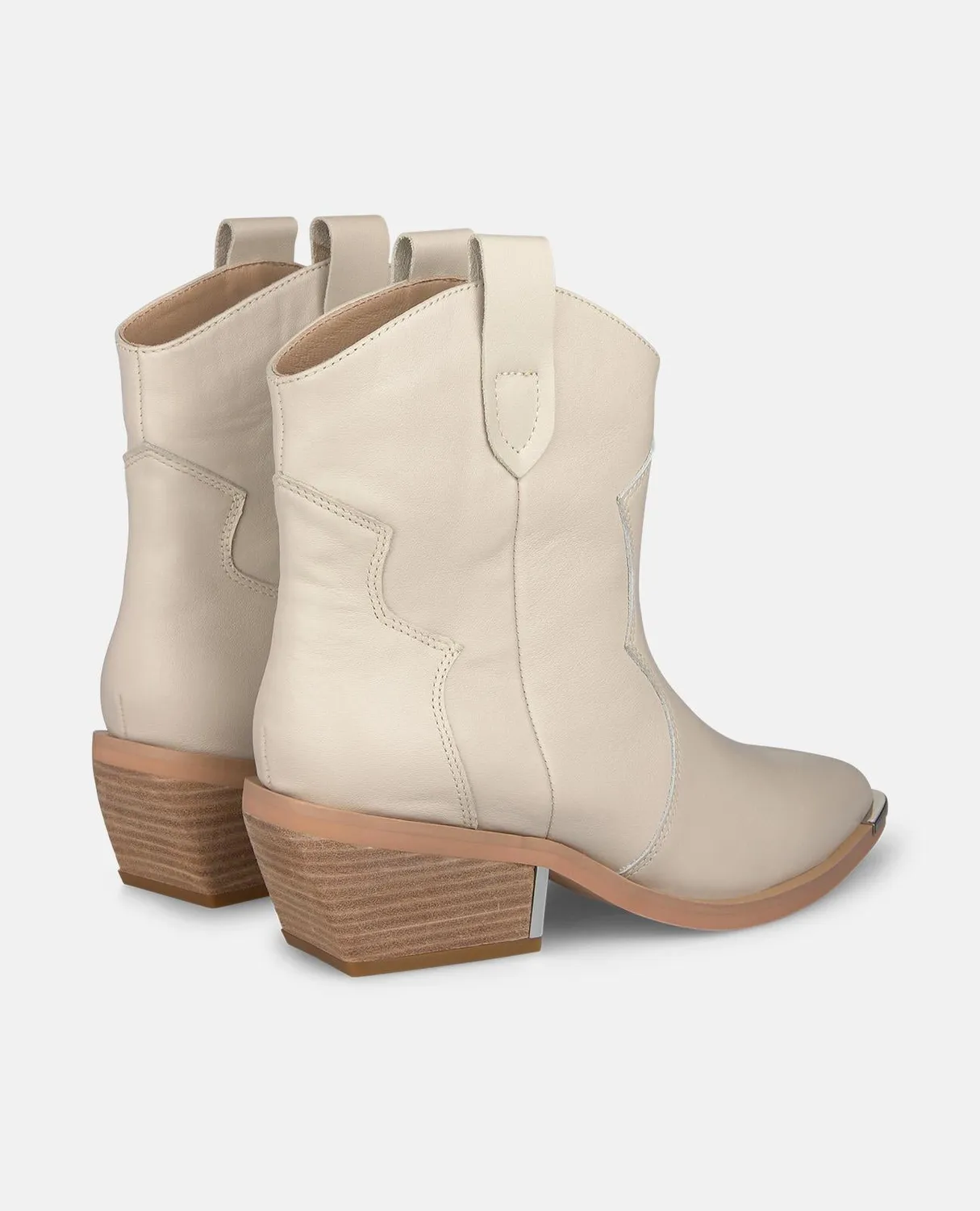 Alma en Pena V260251 bottines cowboy cuir ivoire