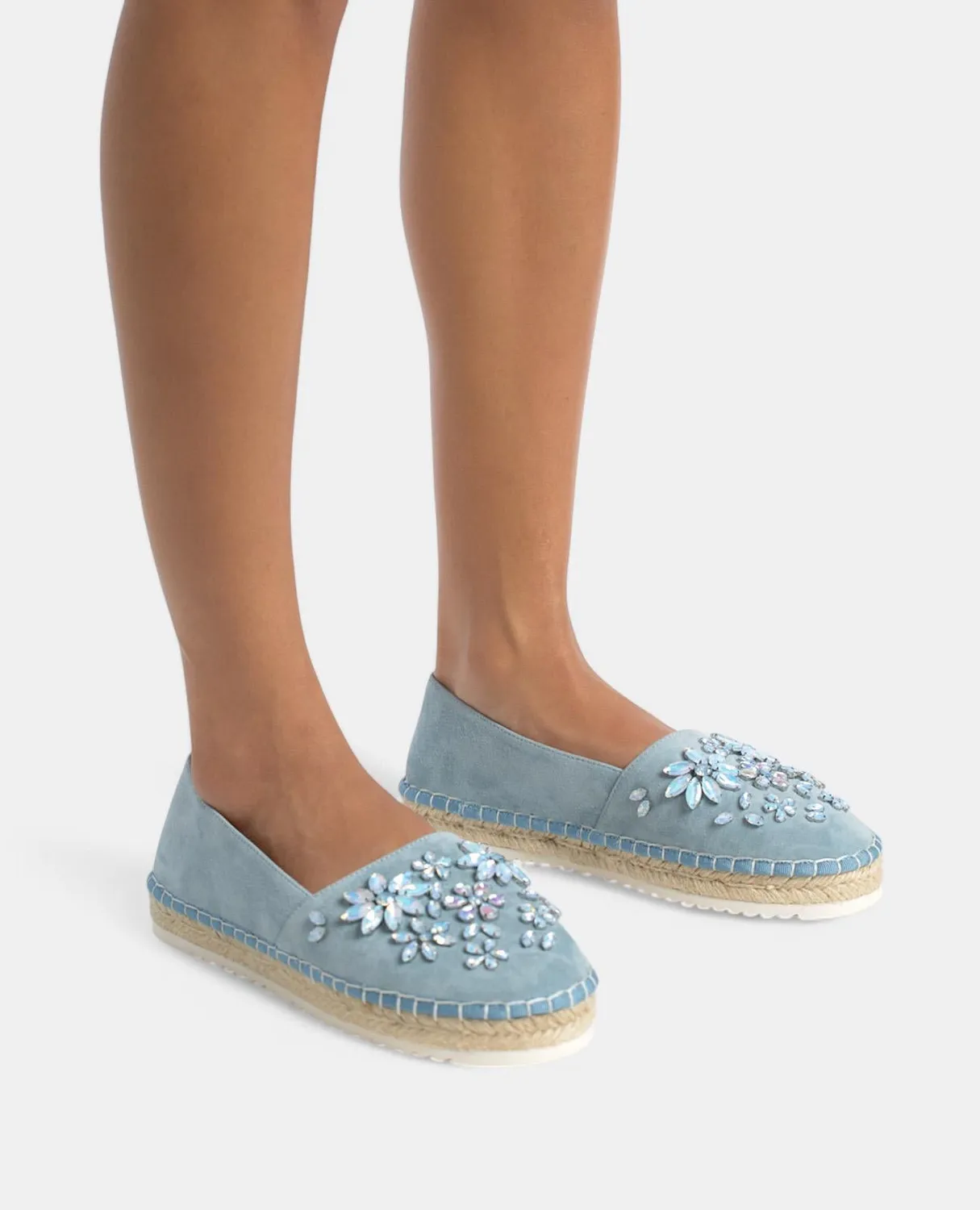Alma en Pena V250277 espadrilles bleu à strass
