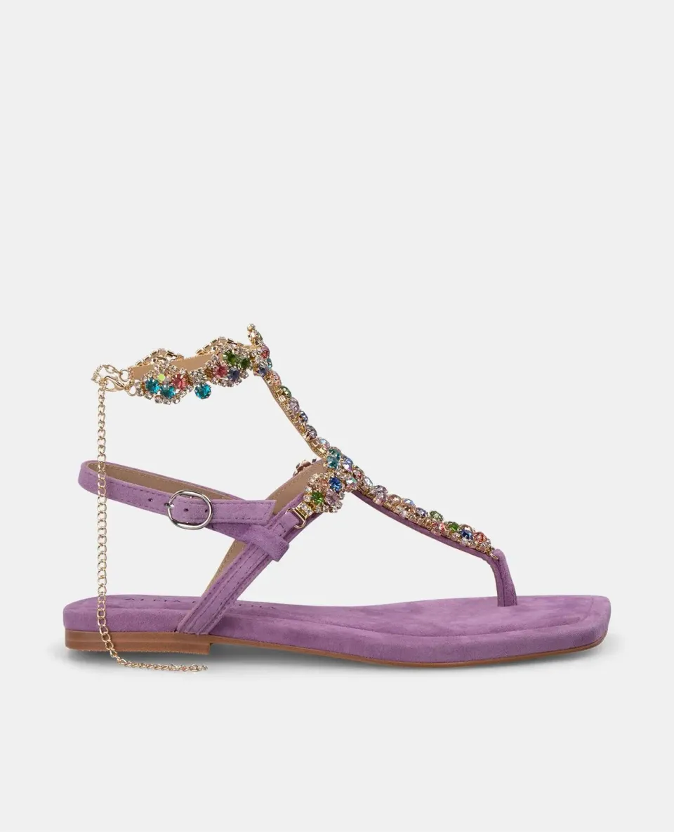 Alma en Pena V251970 sandale plate violet strass