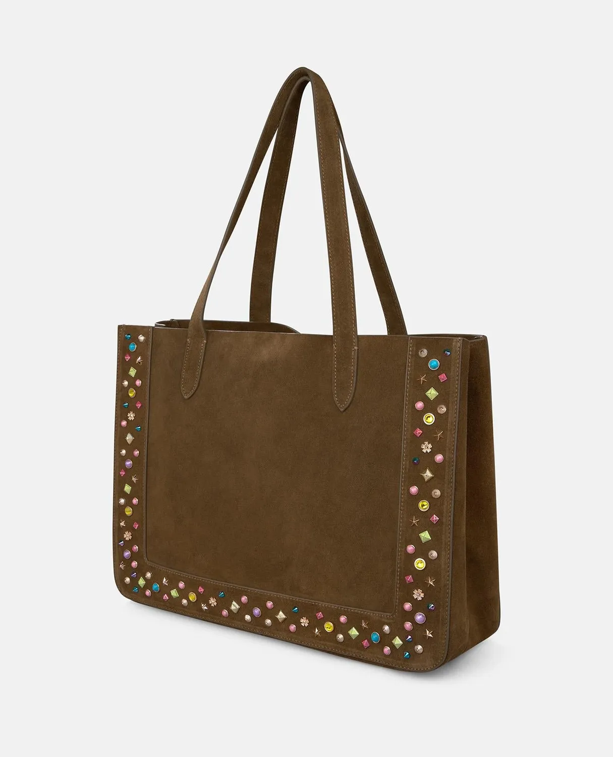 Alma en Pena V26BG056 shopper camel cuir clouté
