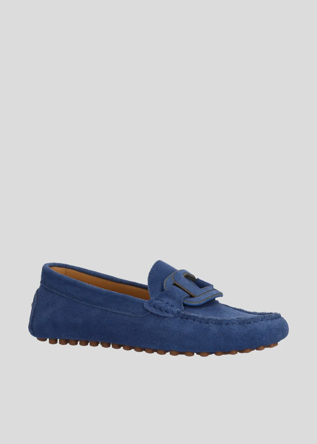 Lola Cruz Margarida mocassins marine cuir plat
