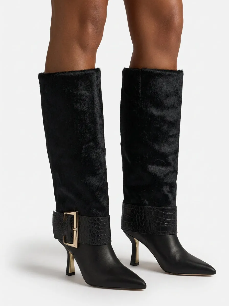 Alma en Pena I260405 bottes cuir noires 8,5 cm