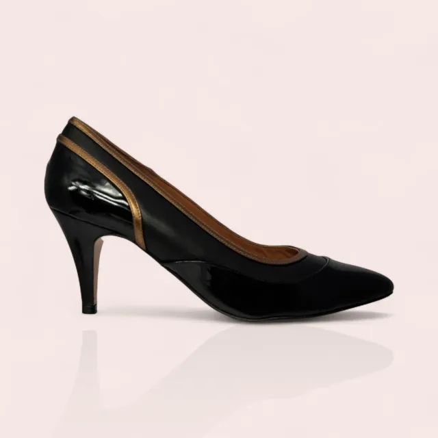 Karine Arabian Vivienne escarpins cuir noir 70mm