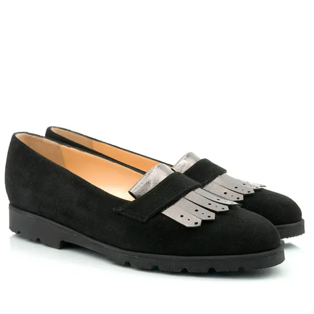 Bégum Paris Helsinki chaussures plates noir brillant cuir