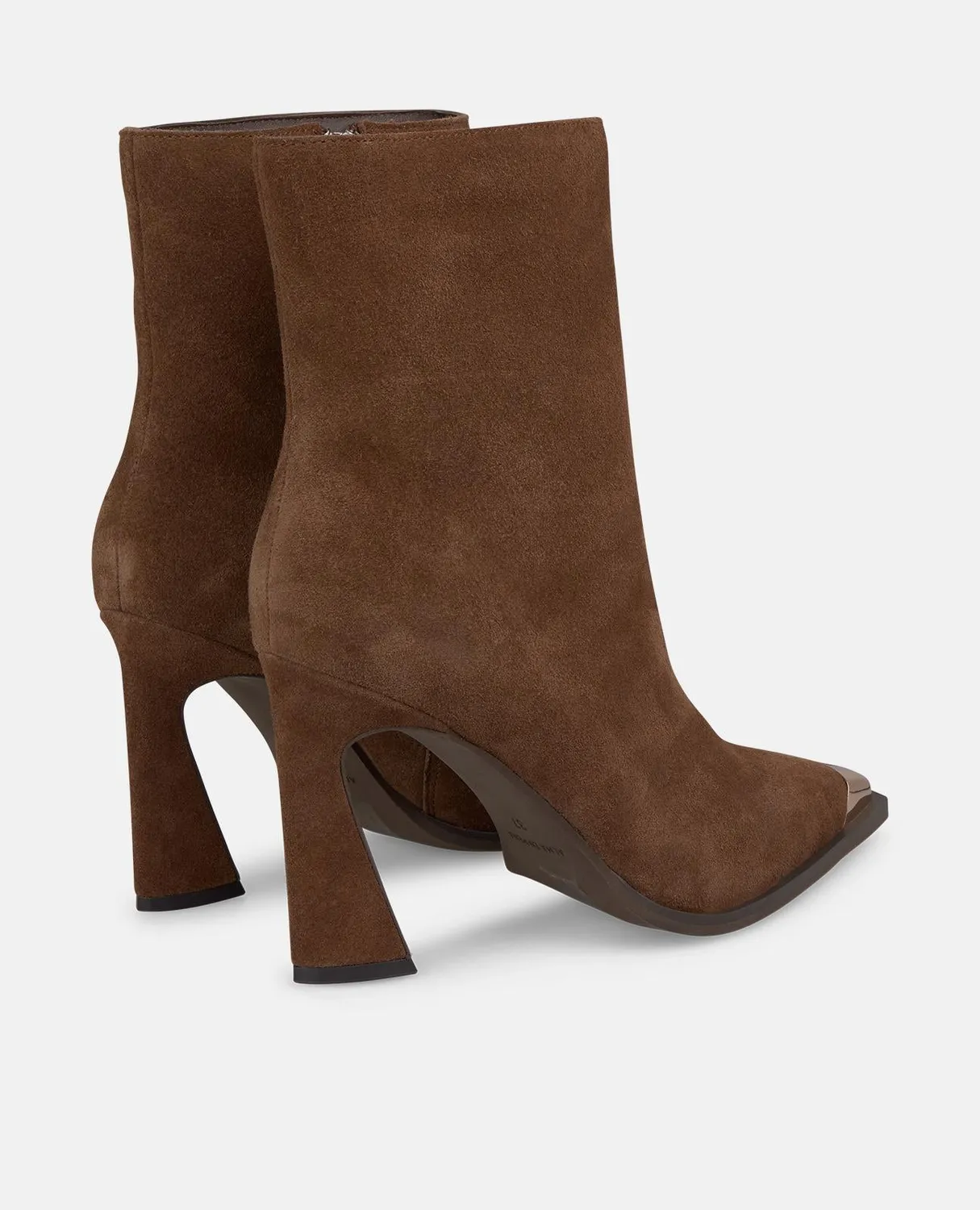 Alma en Pena I250646 bottines camel bout métal 9 cm