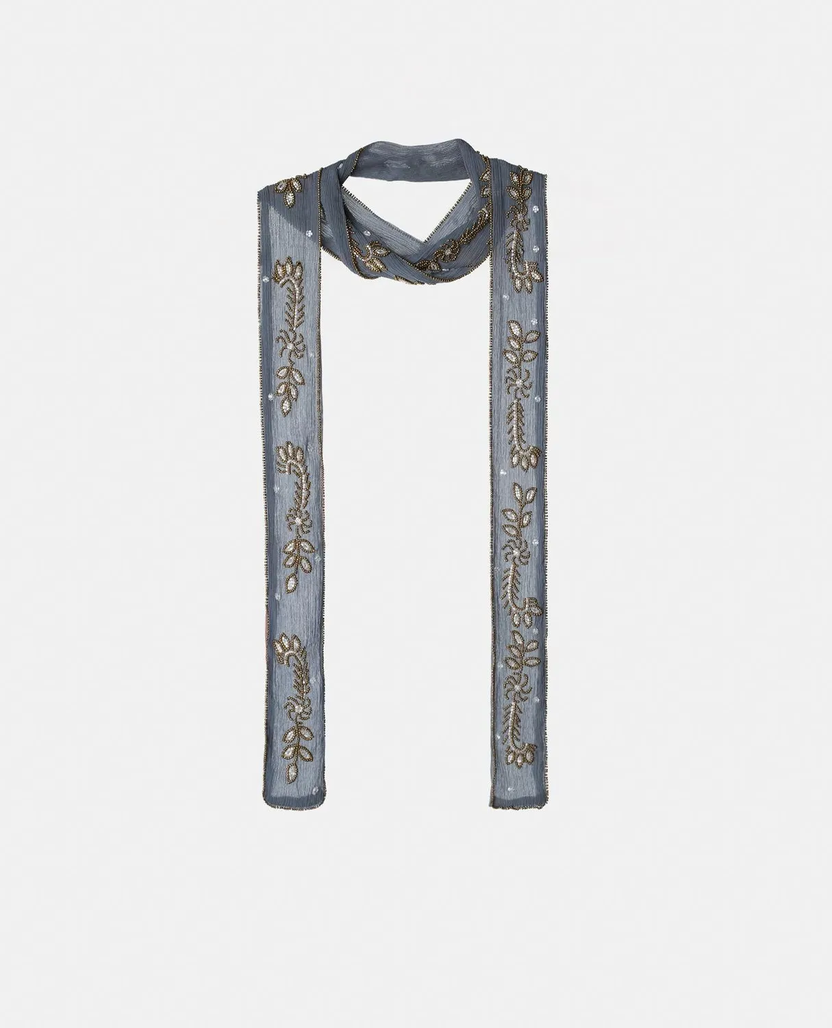 ALMA EN PENA V26AC104 foulard gaze gris perles 6x200 cm