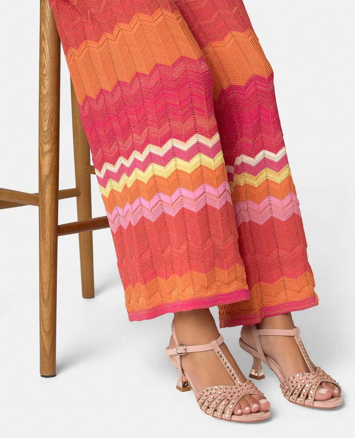 Alma en Pena V264901 sandales talon rose poudré cuir