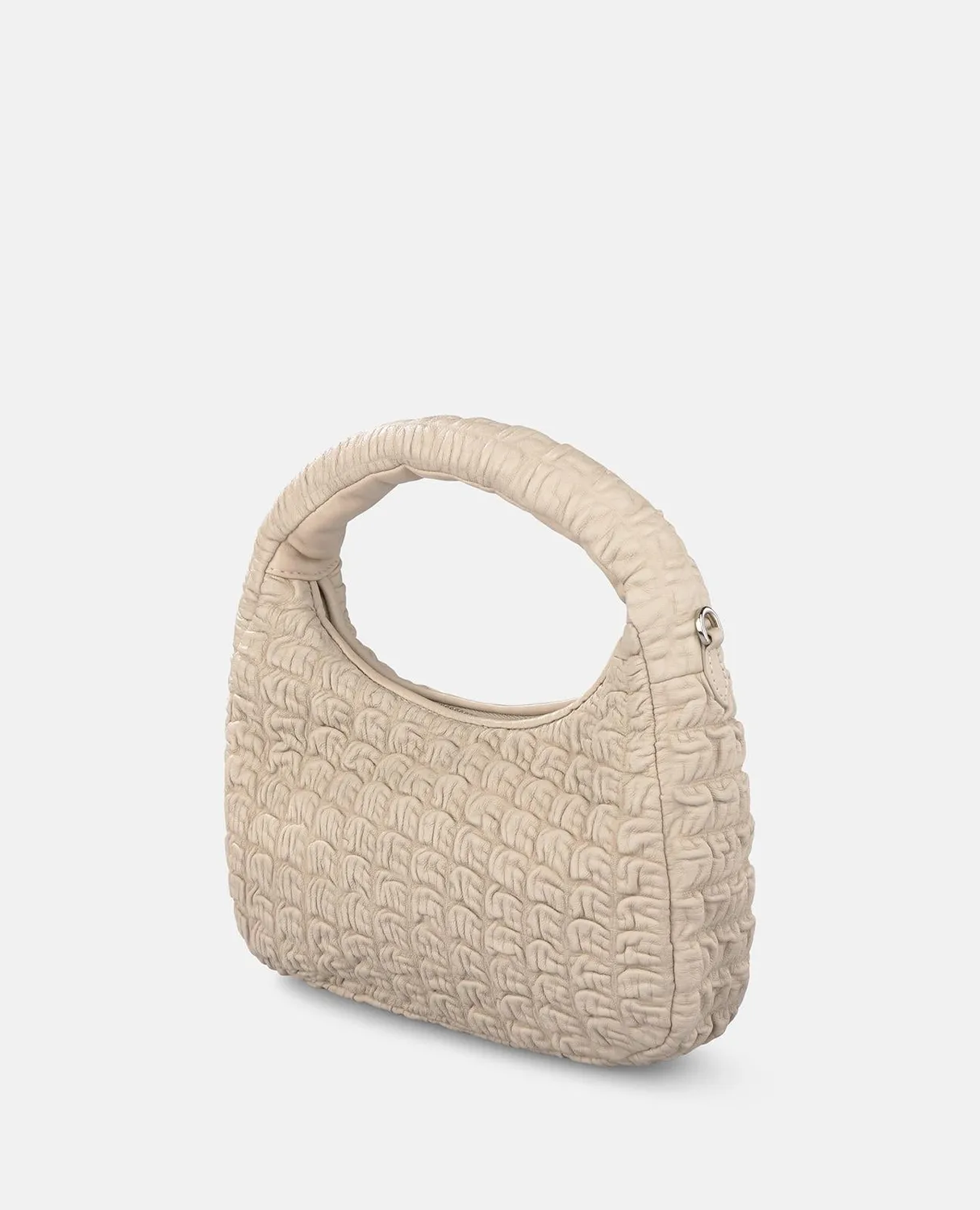 Alma en Pena V26BG024 sac bandoulière cuir gris relief
