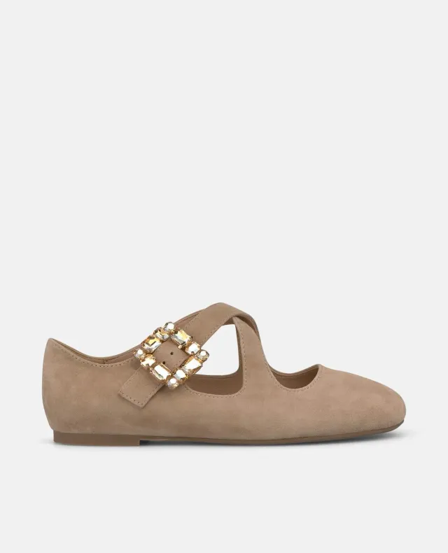 Alma en Pena I260052 ballerines sable boucle cuir
