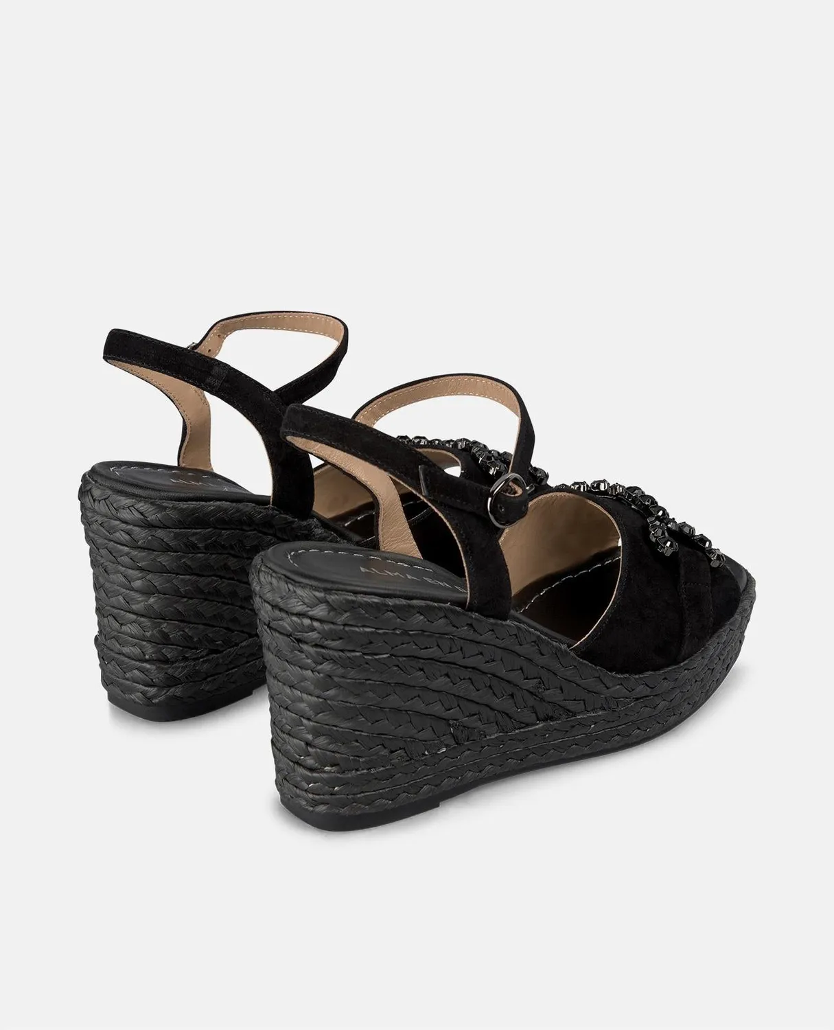 ALMA EN PENA V2551293 compensées noir strass talon 9,8 cm