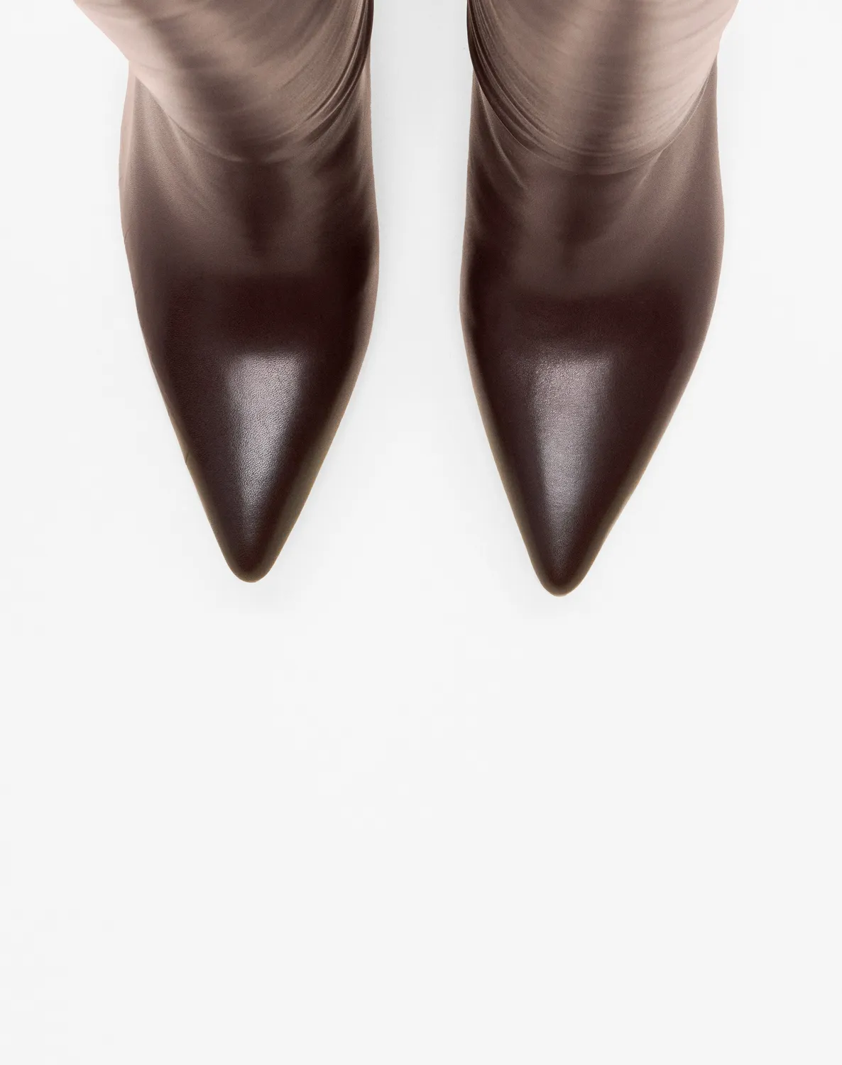 Mi/Mai Tracey Chocolate Calf bottes cuir chocolat talon large