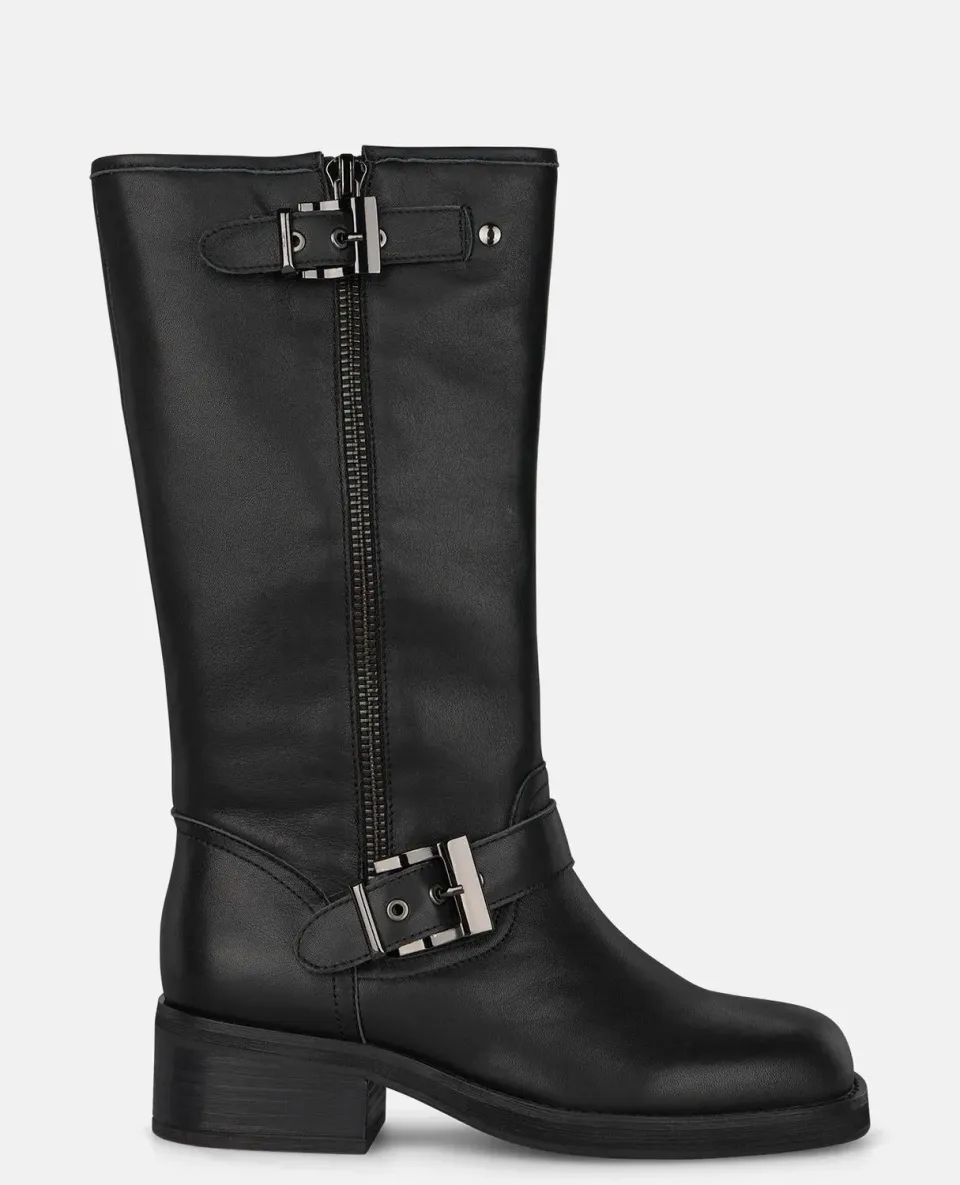 Alma en Pena I260831 bottes noires clous cuir
