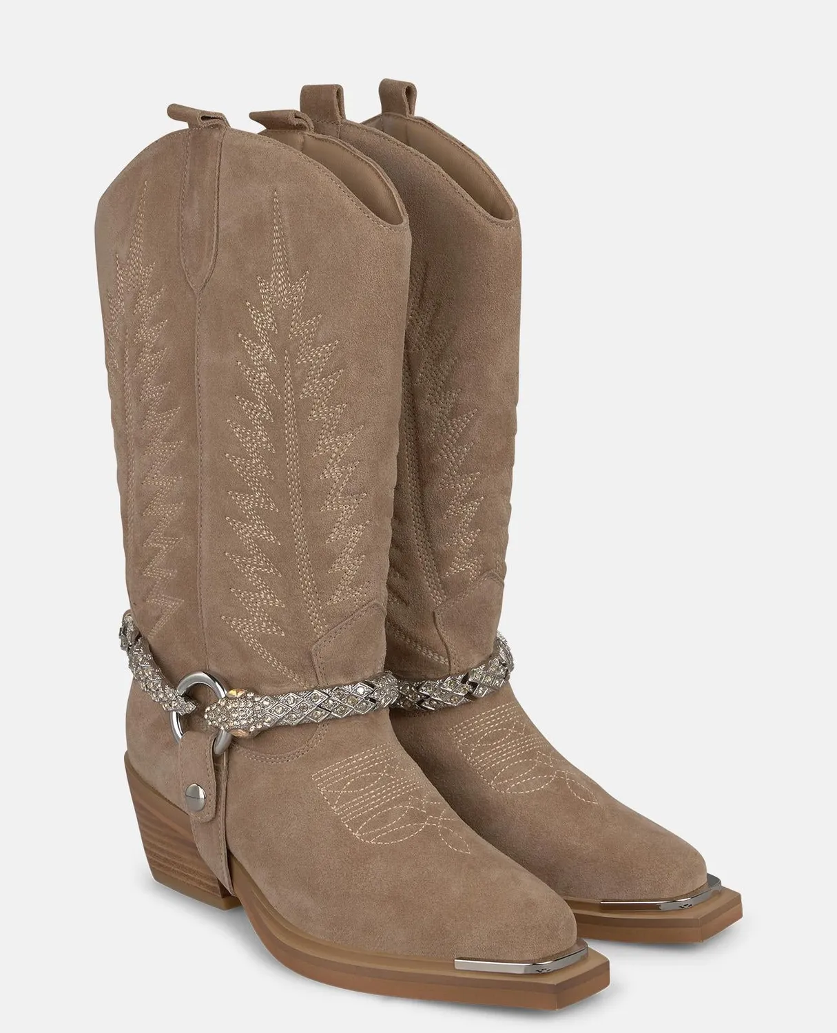 Alma en Pena I260572 bottes cowboy daim vison