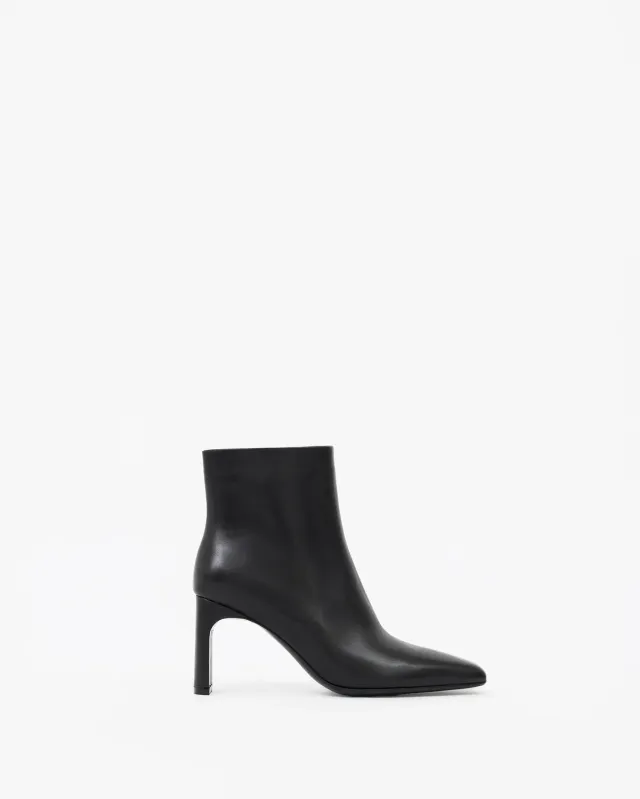 Mi/Mai Niels bottines cuir noir bout effilé talon droit