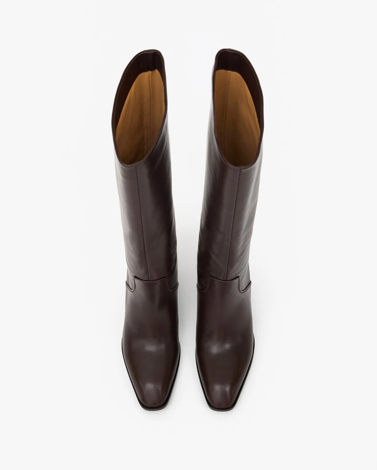 Mi/Mai Aran Chocolate bottes cuir talon bloc