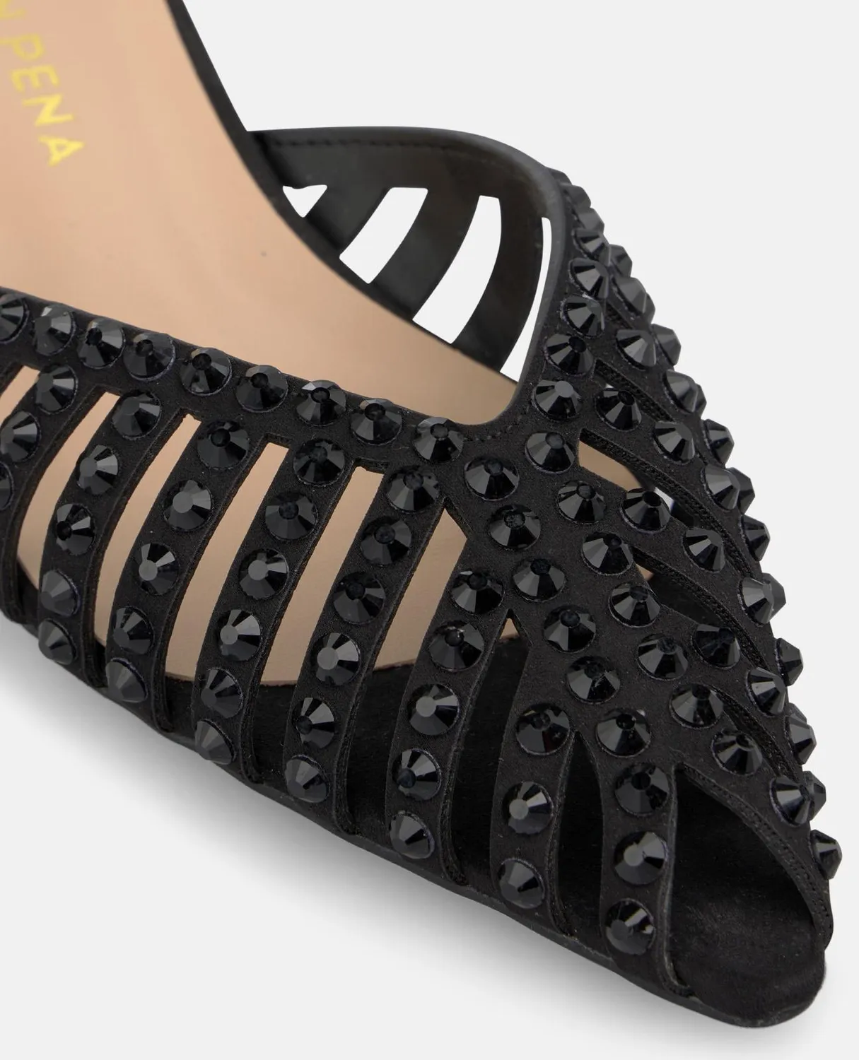 Alma en Pena V260755 mules noires résille talon 3 cm