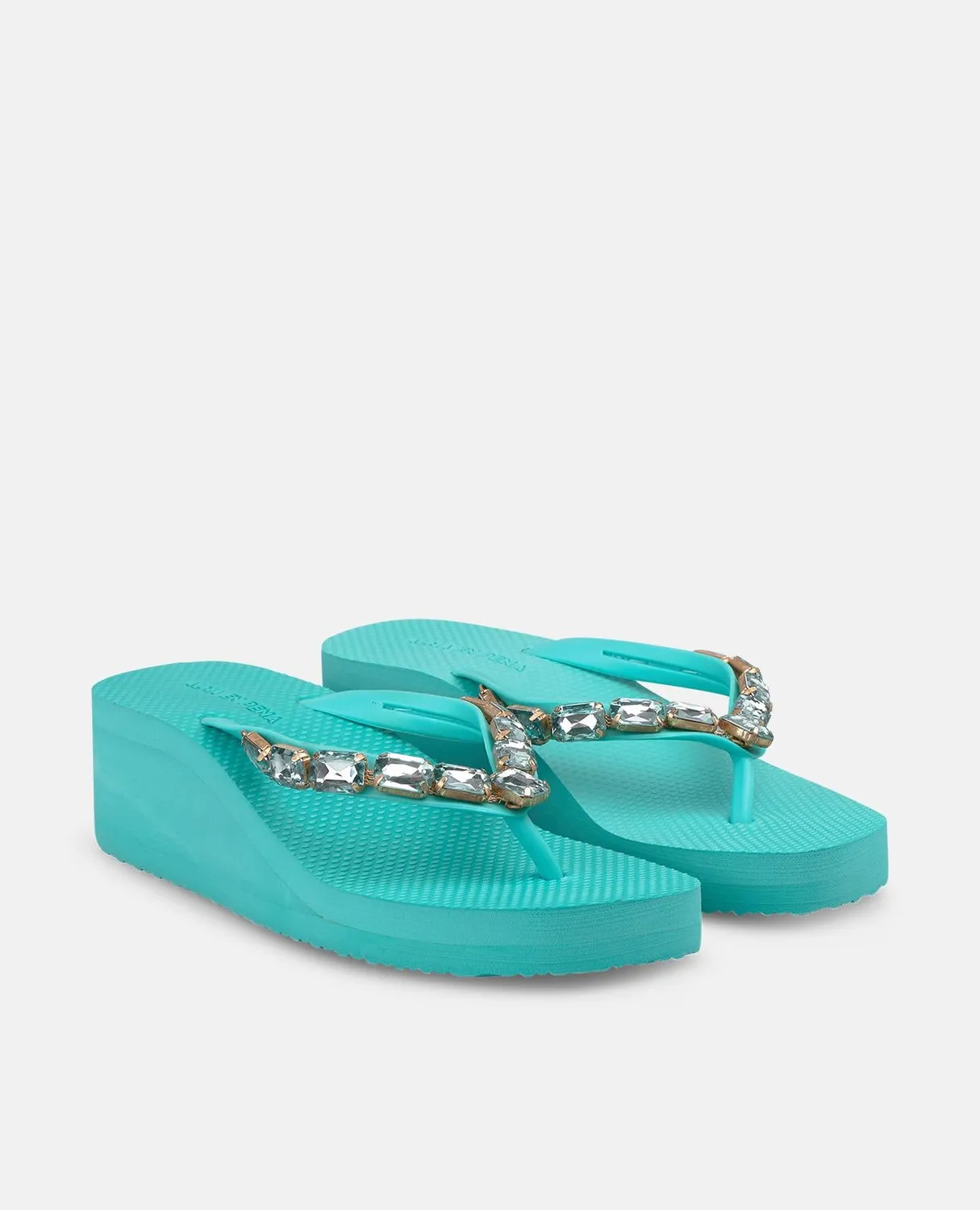 Alma en Pena V269013 tongs plateforme turquoise