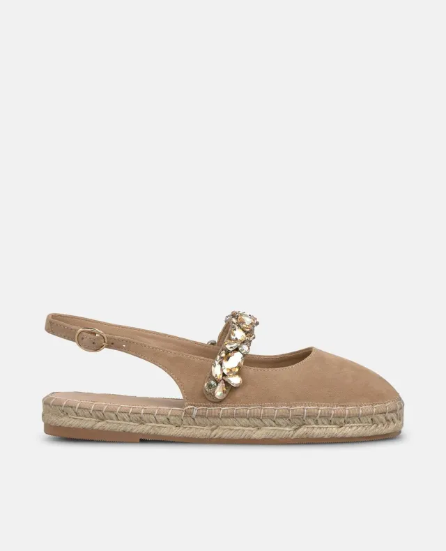 Alma en Pena V260601 ballerines mules sable strass plat