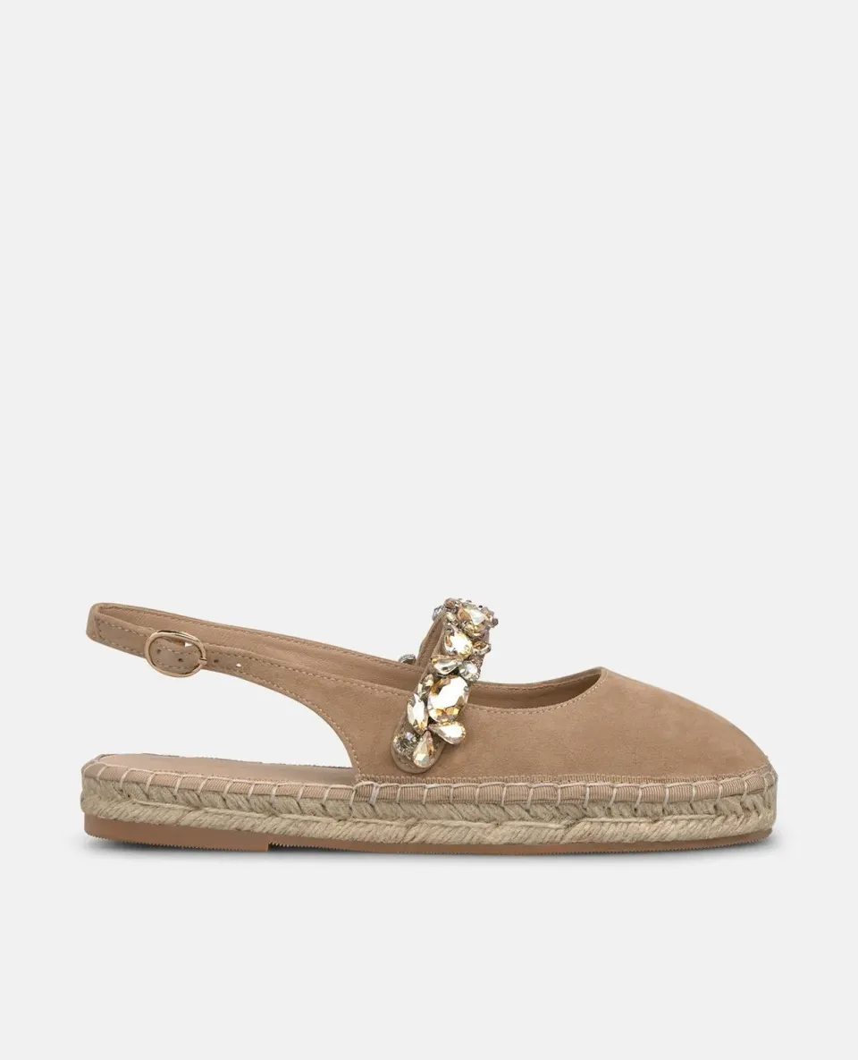 Alma en Pena V260601 ballerines mules sable strass plat