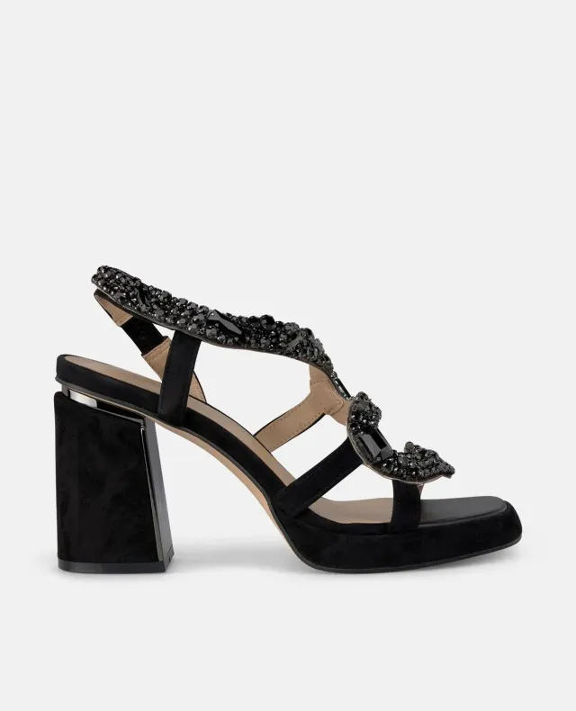 Alma en Pena I250054 sandales talon noir 8,5 cm strass