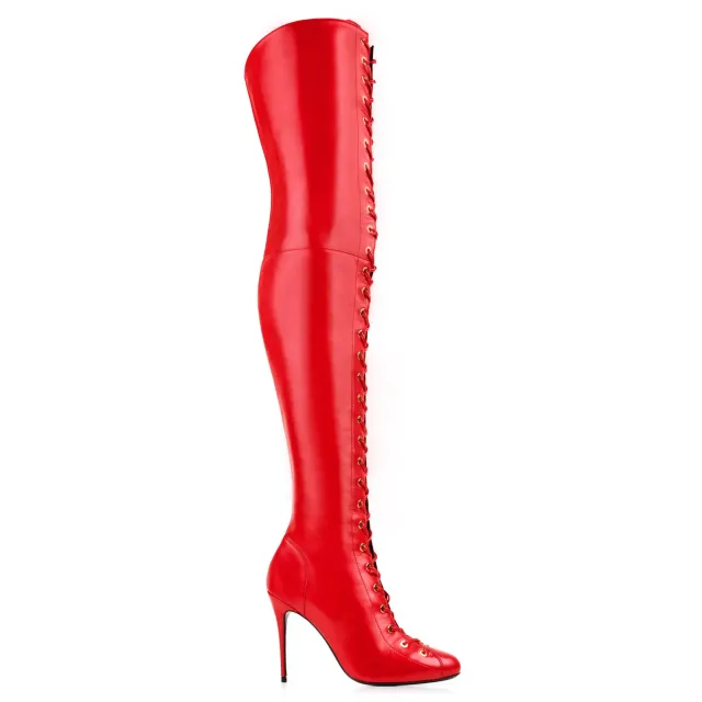 Maison Ernest Bandit Cuissarde 100 rouge cuir mat