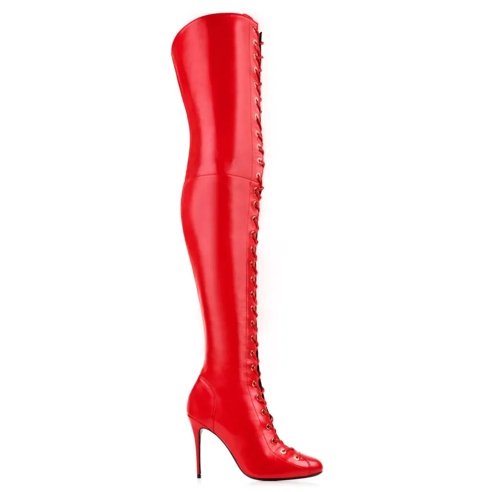 Maison Ernest Bandit Cuissarde 100 rouge cuir mat