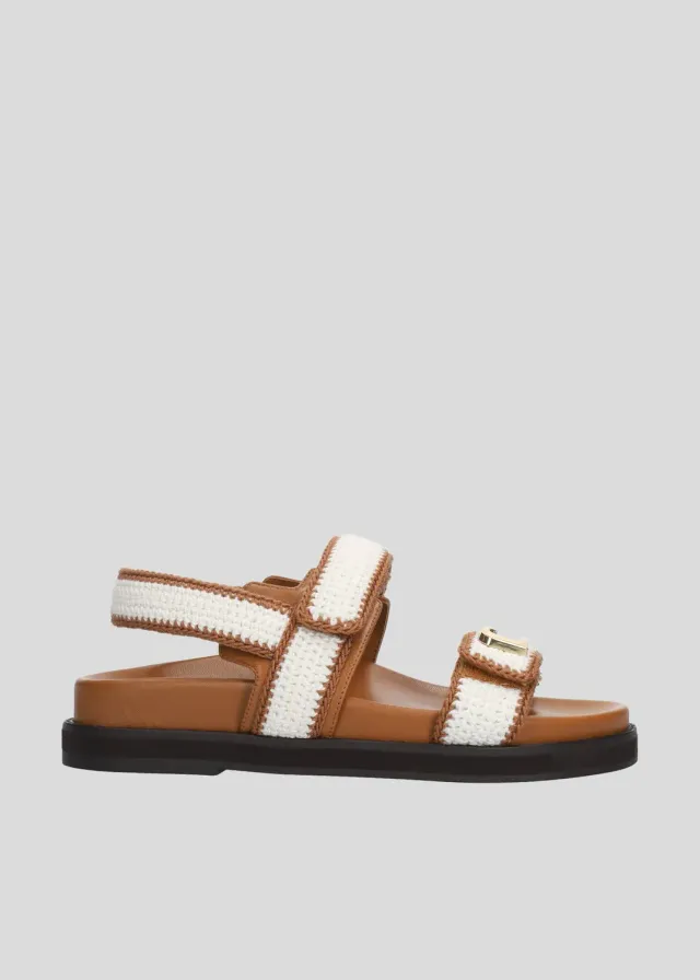 Lola Cruz Lola sandales plates cuir marron