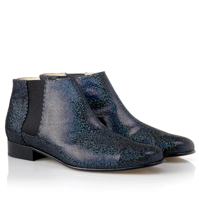 Bégum Paris Lucrèce Trilli bottines noir pailleté 2 cm