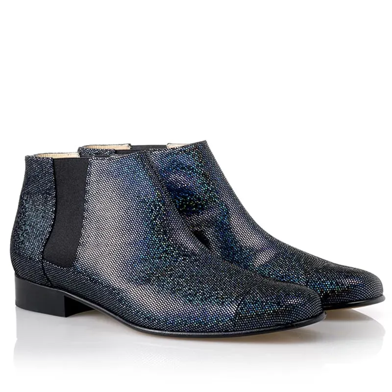Bégum Paris Lucrèce Trilli bottines noir pailleté 2 cm
