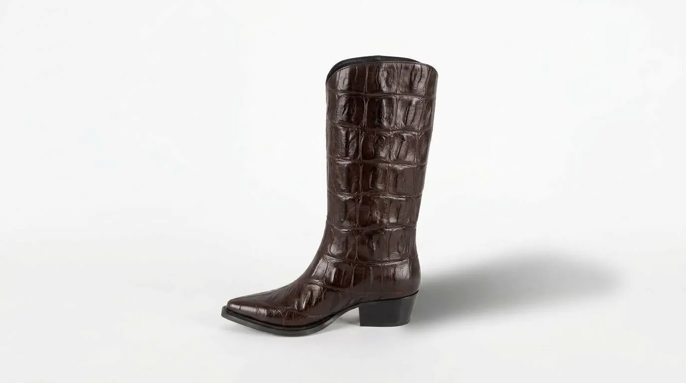 Matteo Pitti Ginevra botte cuir marron croco