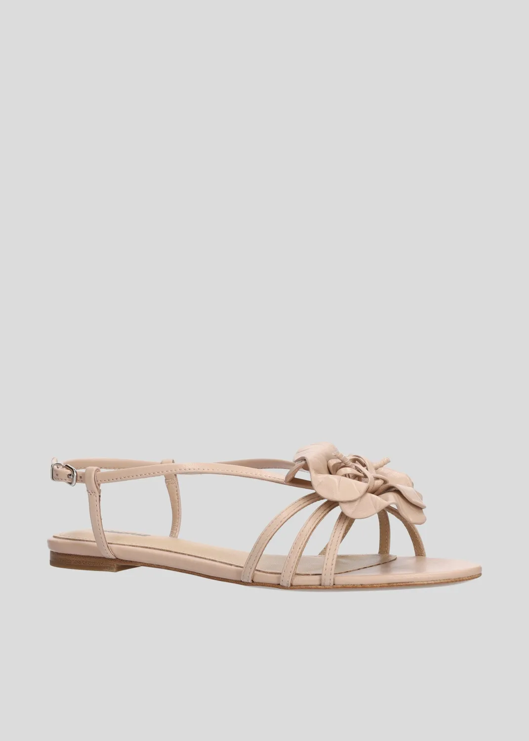 Lola Cruz Tulipa Flats sandales nude plat
