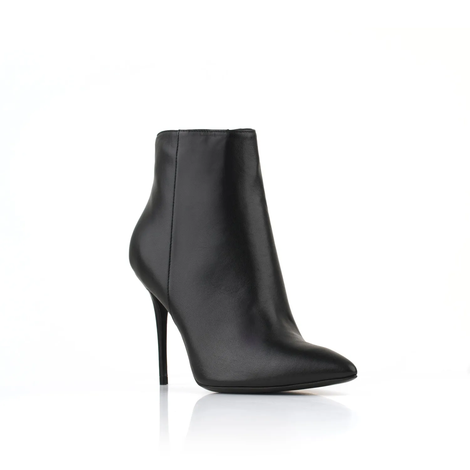 Maison Ernest Legend 100 bottines noires cuir mat guêtres 10 cm