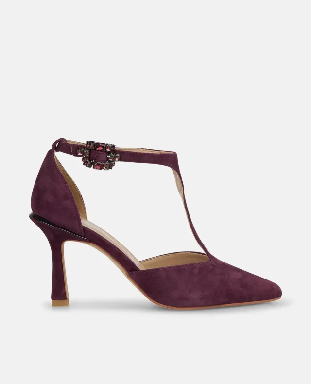 Alma en Pena I250405 escarpin bordeaux daim talon 9 cm