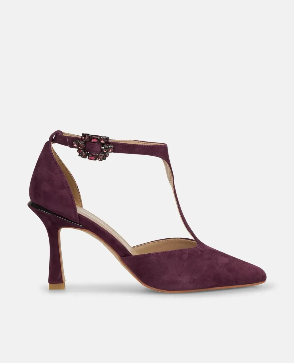 Alma en Pena I250405 escarpin bordeaux daim talon 9 cm