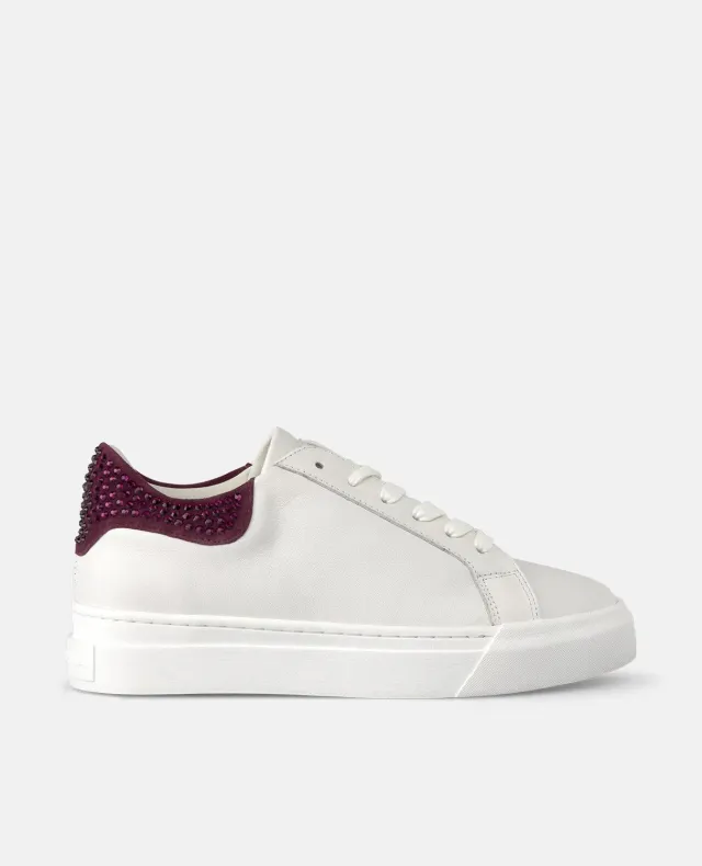 Alma en Pena I251553 sneakers bordeaux cuir strass lacets