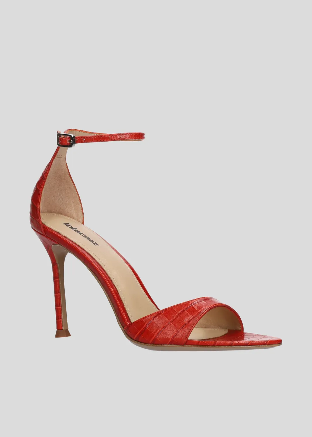 Lola Cruz Scarlett sandales à talon rouge 9,5 cm