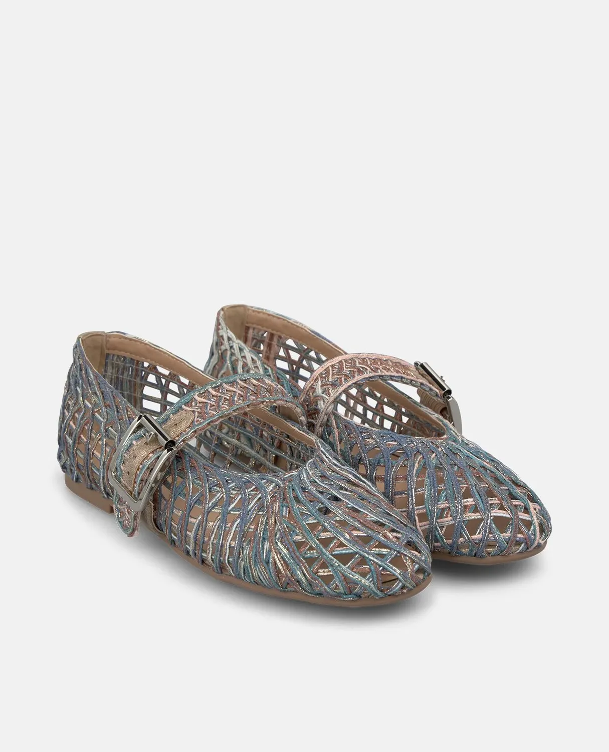 Alma en Pena V2650053 ballerines bleues boucle bijou plates