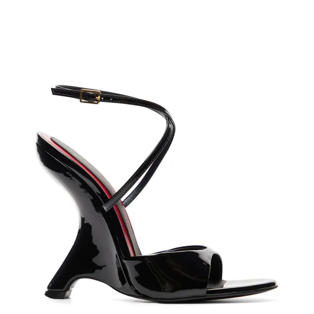 Maison Ernest Angel 120 sandales noir cuir vernis