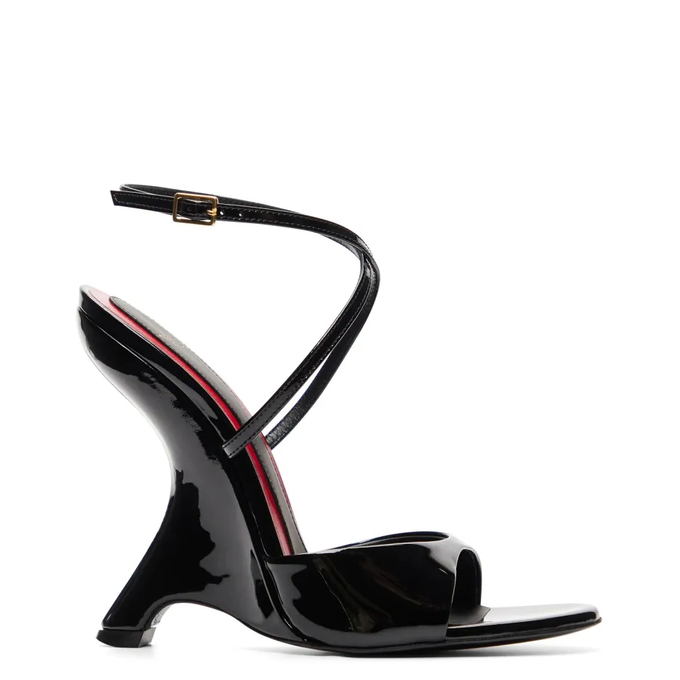 Maison Ernest Angel 120 sandales noir cuir vernis
