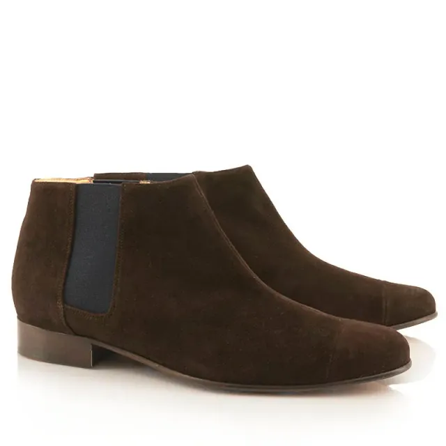Bégum Paris Lucrèce bottines chocolat velours talon 2 cm