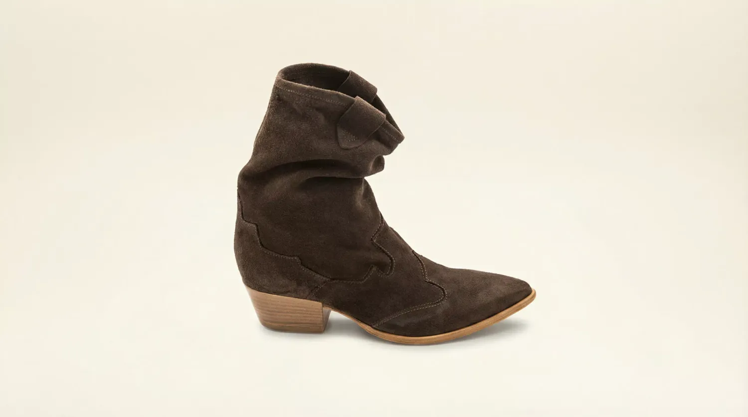Matteo Pitti Ginevra bottines texanes marron suède talon cubain